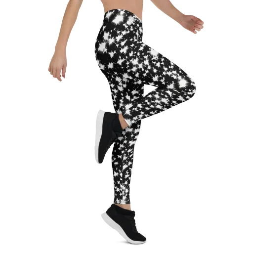 Black Starburst on a Leggings