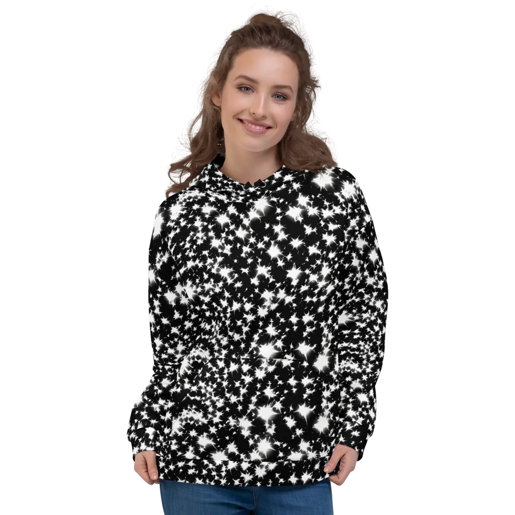 Black Starburst on Hoodie — Front