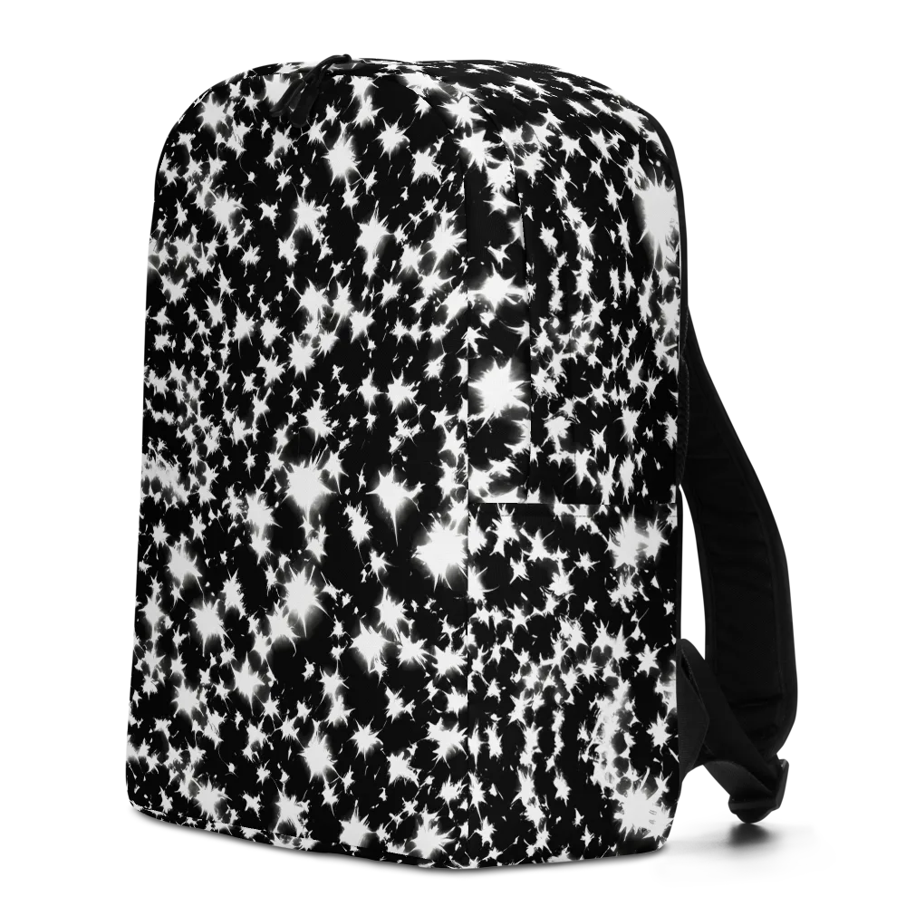 Black Starburst on Minimalist Backpack — Left