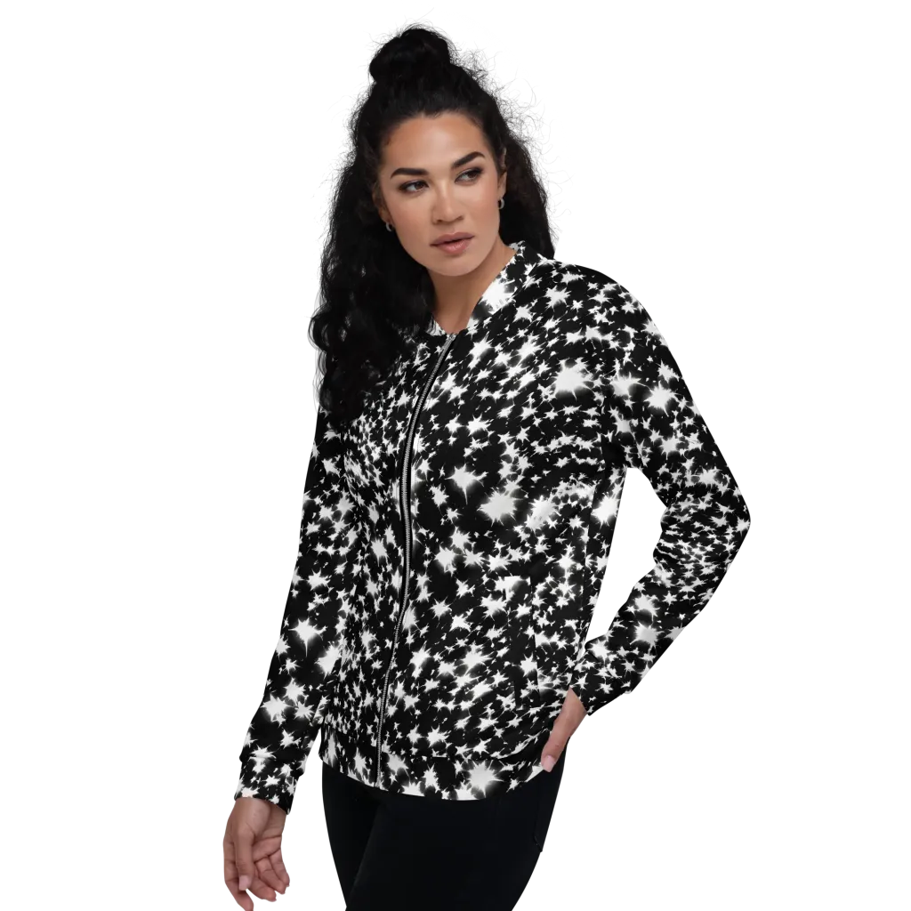 Black Starburst on Bomber Jacket — Left