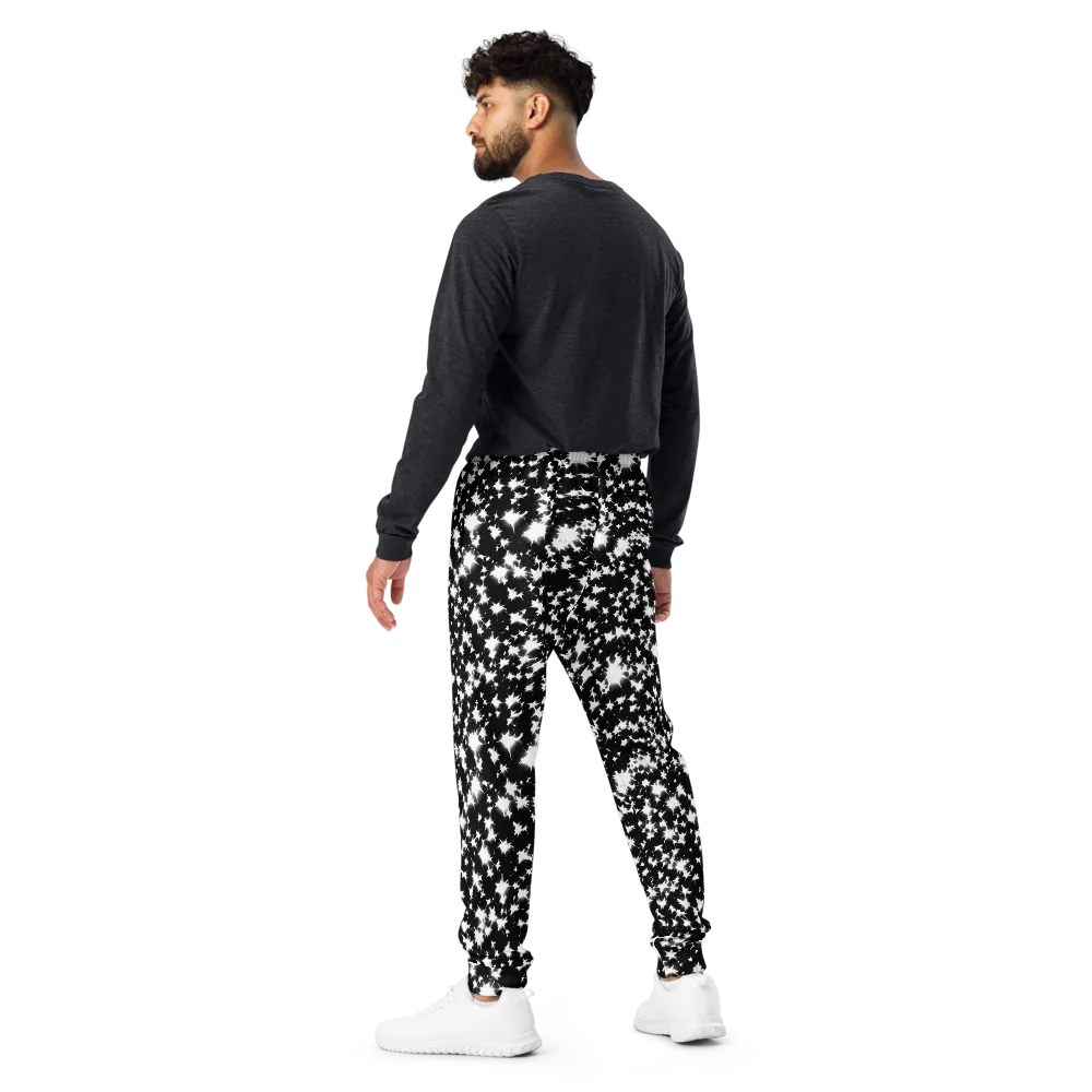 Black Starburst on Men's Joggers — Back