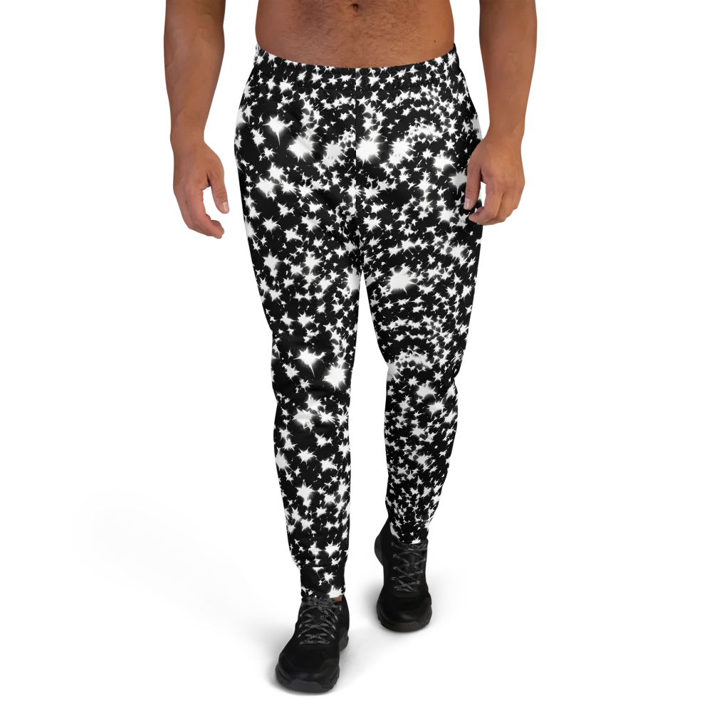 Black Starburst on Men's Joggers — Front