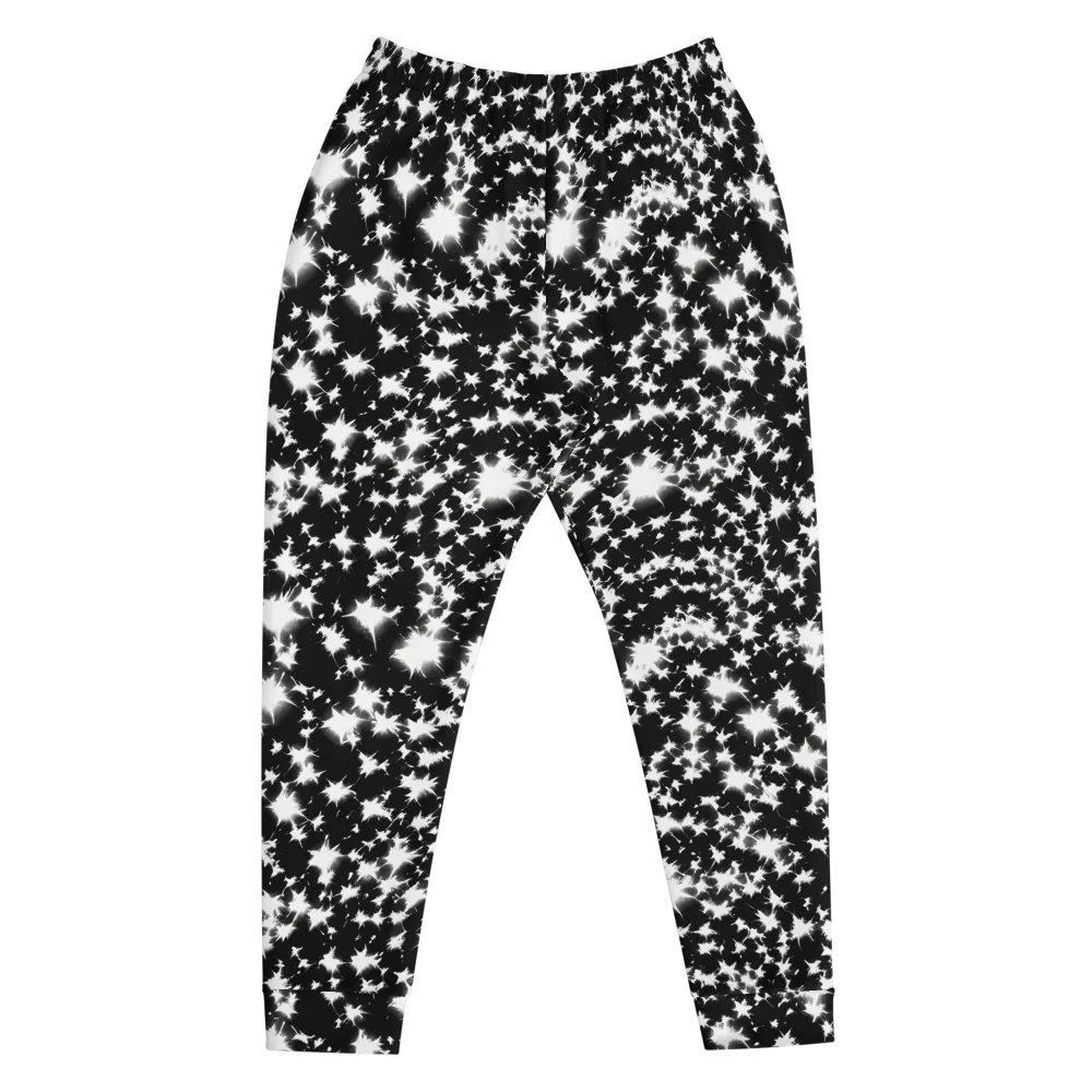 Black Starburst on Men's Joggers — Front