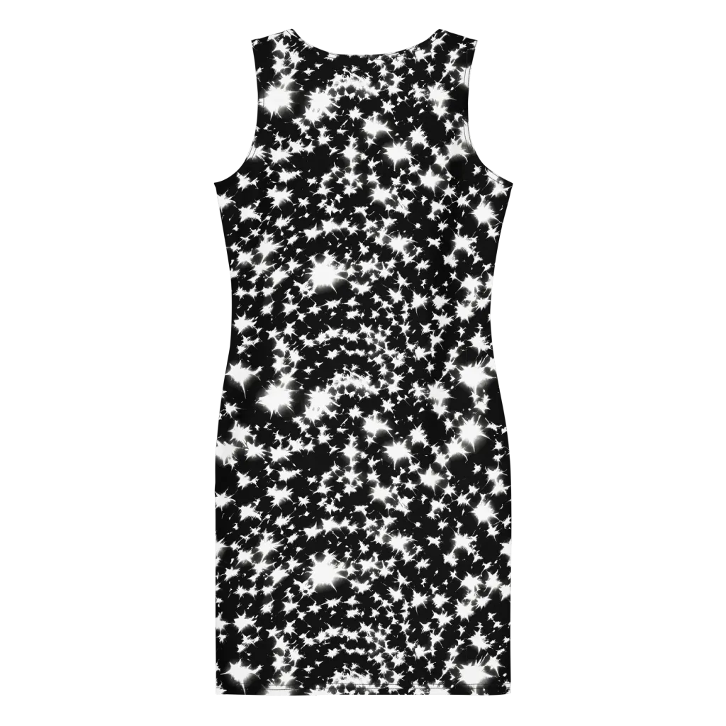 Black Starburst on Bodycon Dress — Back