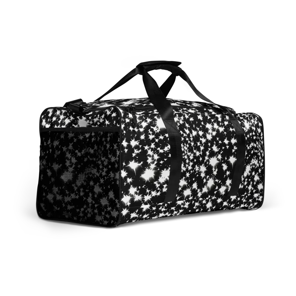 Black Starburst on Duffle Bag — Right Front