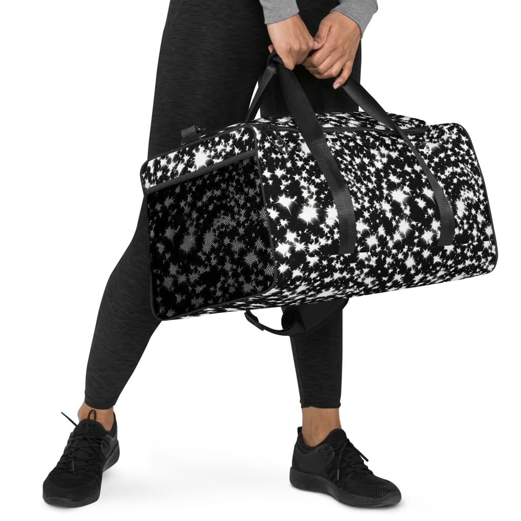 Black Starburst on Duffle Bag — Right Front