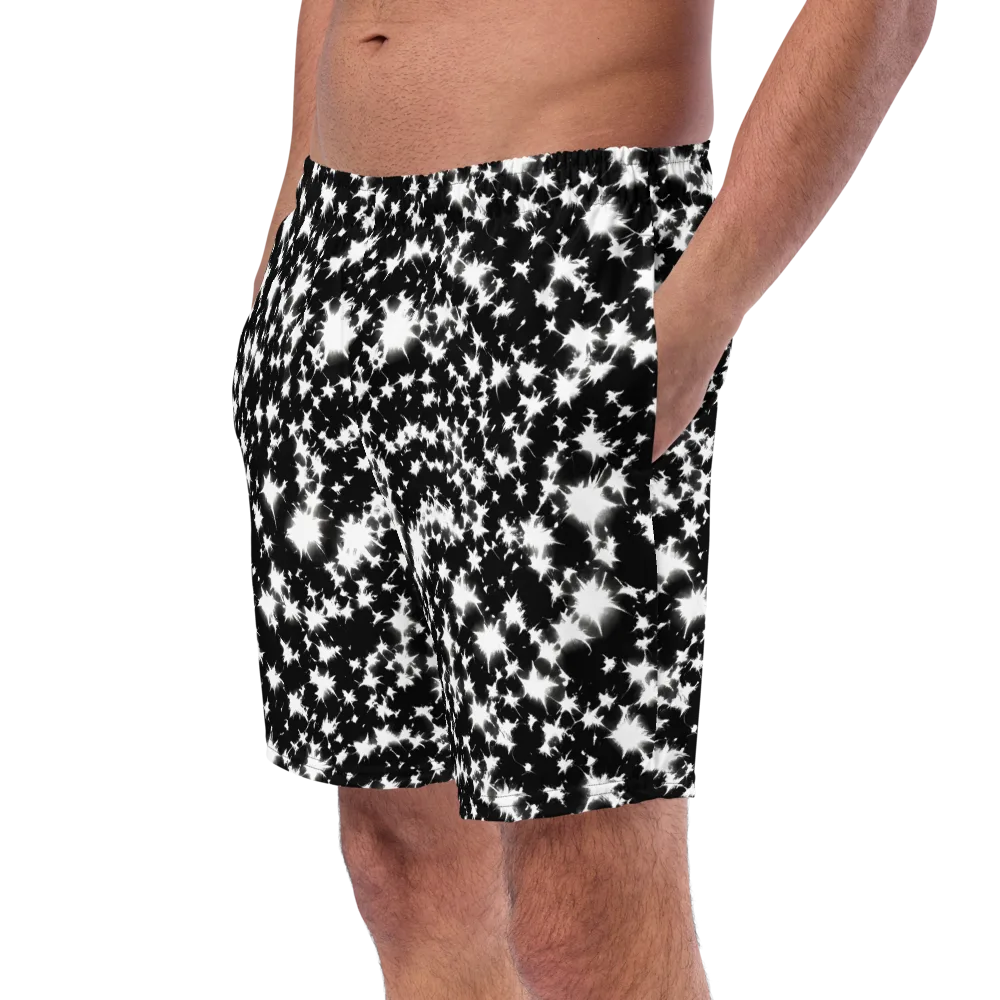 Black Starburst on Swim Trunks — Left Front