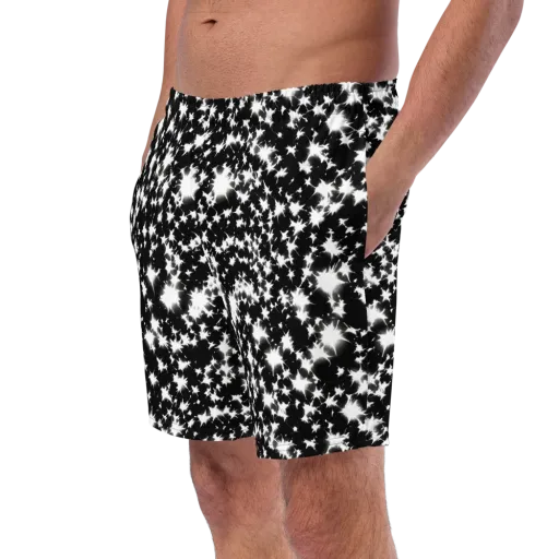 Black Starburst on a Swim Trunks