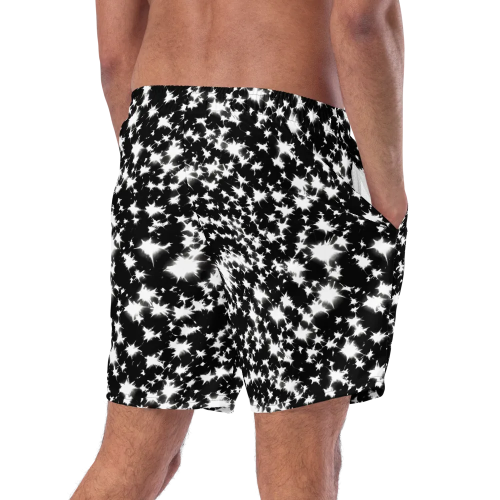 Black Starburst on Swim Trunks — Right Back