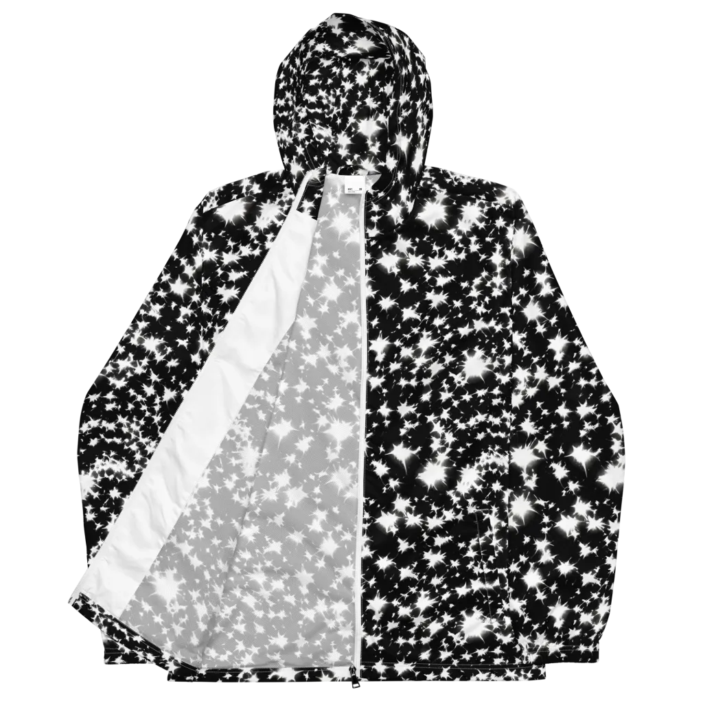 Black Starburst on Men's Windbreaker — Front