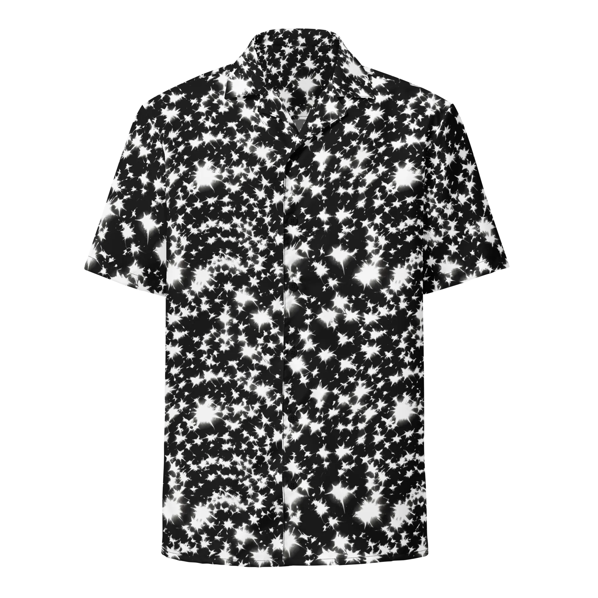 Black Starburst on Button Shirt — Front