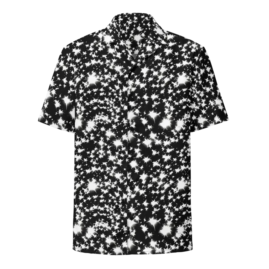 Black Starburst on Button Shirt — Front