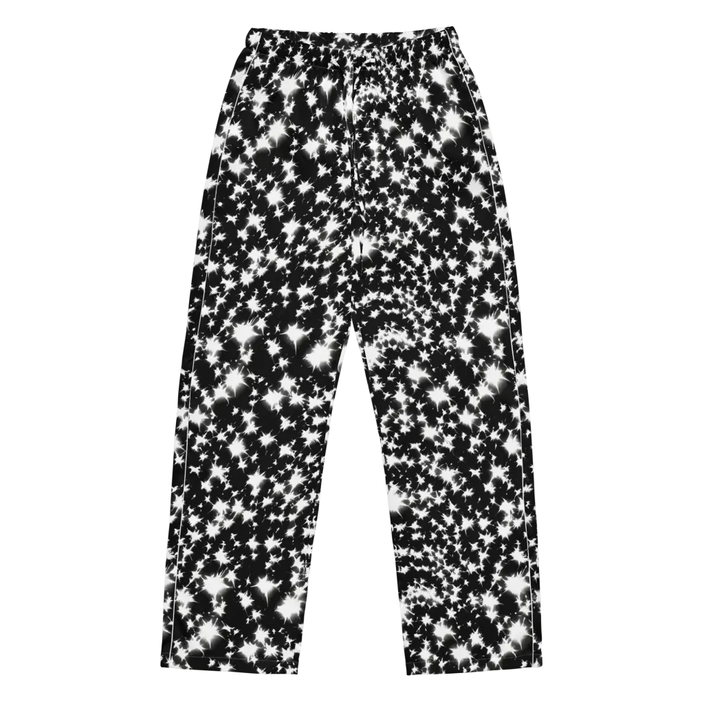 Black Starburst on Women's Pajama Pants — Front