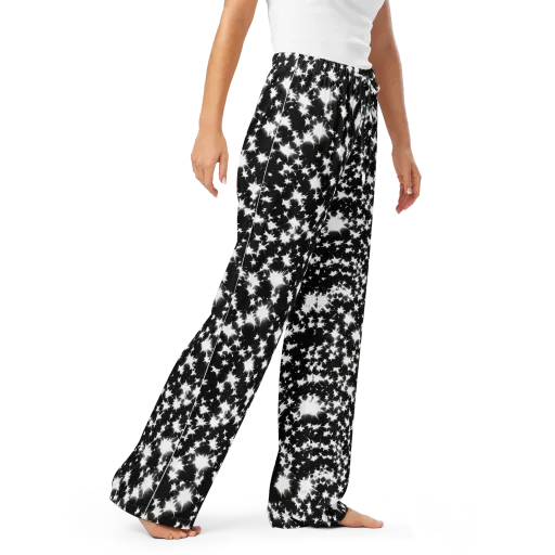 Black Starburst on a Women's Pajama Pants