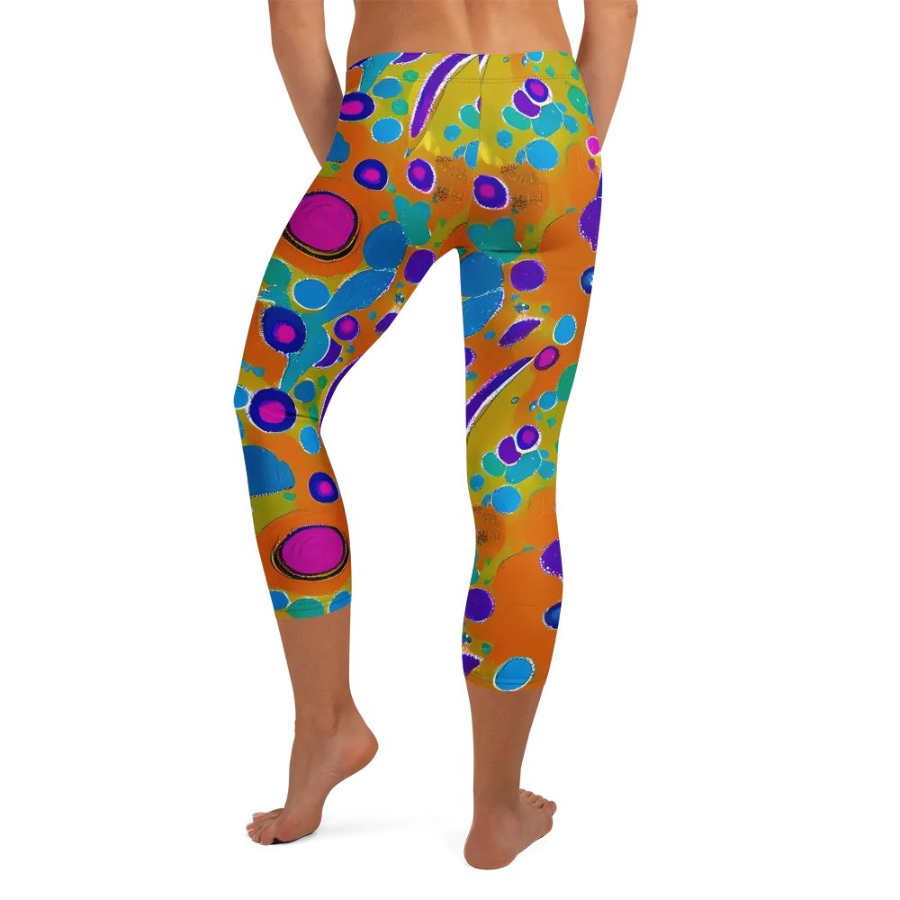 Chromatic Splash on Capri Leggings — Back