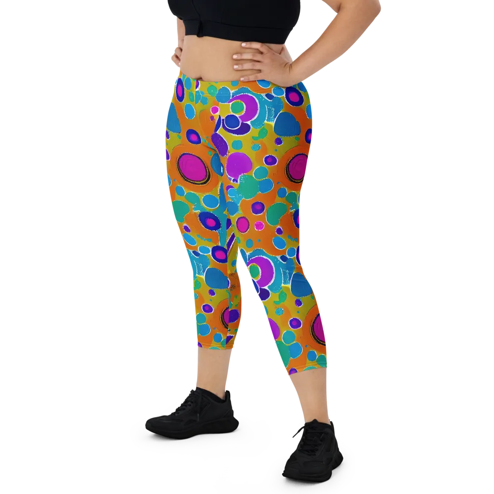 Chromatic Splash on Capri Leggings — Front