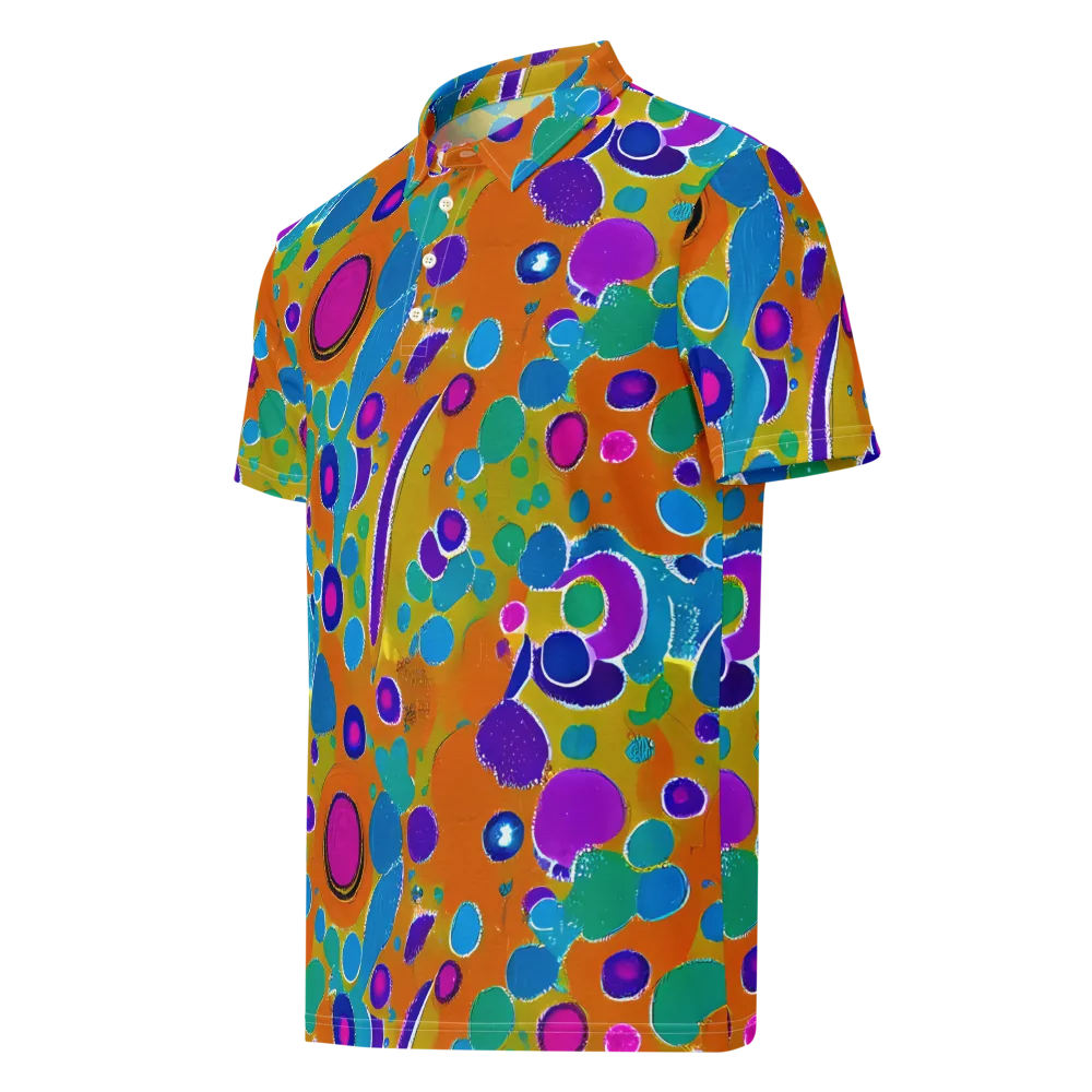 Chromatic Splash on Men's Slim Fit Polo Shirt — Left Front