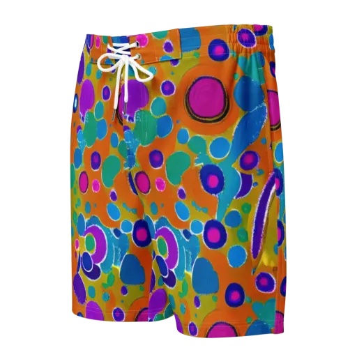Chromatic Splash on a Men's Board Shorts