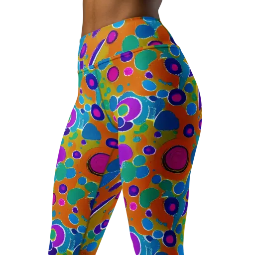 Chromatic Splash on a Yoga Leggings