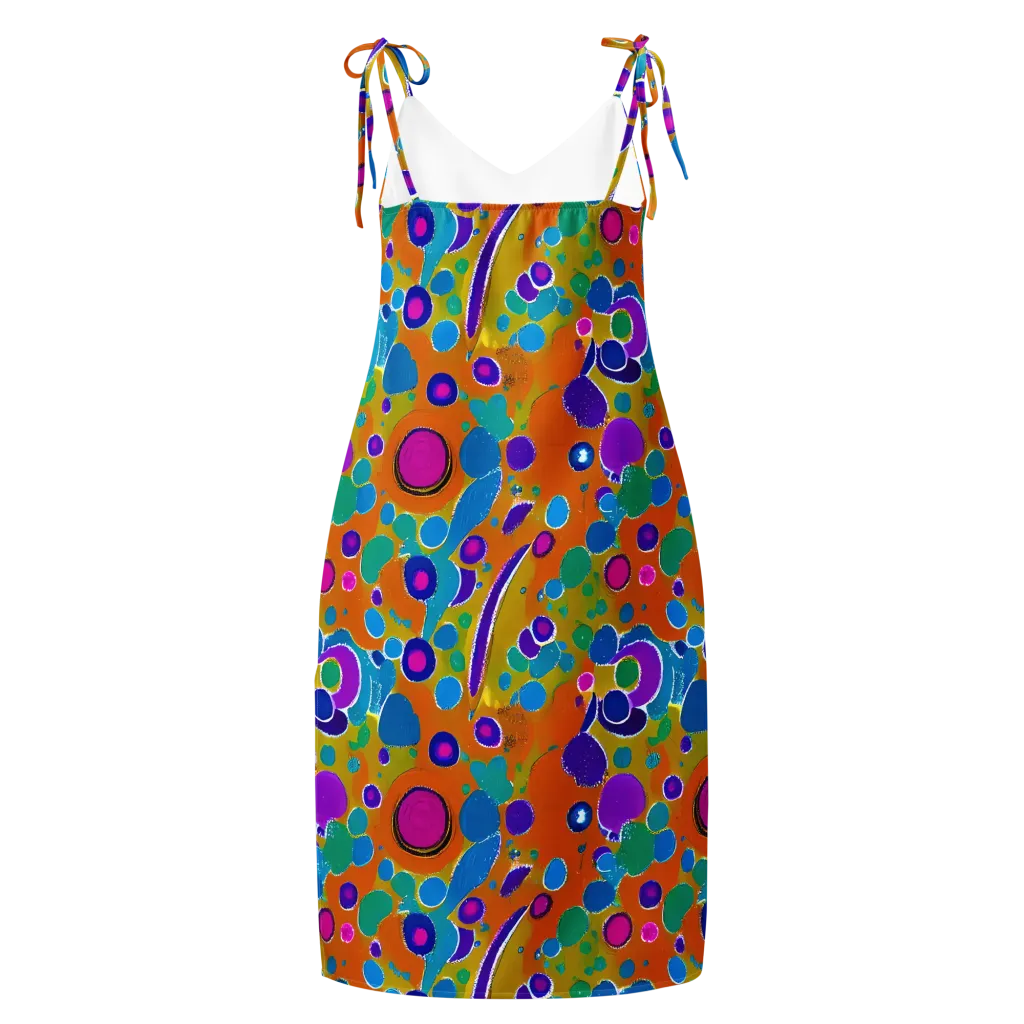 Chromatic Splash on Slip Dress — Back