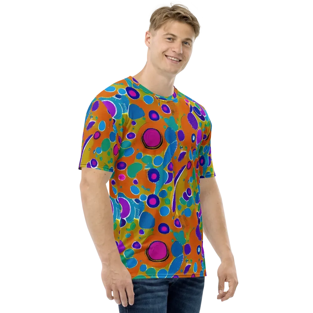 Chromatic Splash on Men's Crew Neck T-Shirt — Right