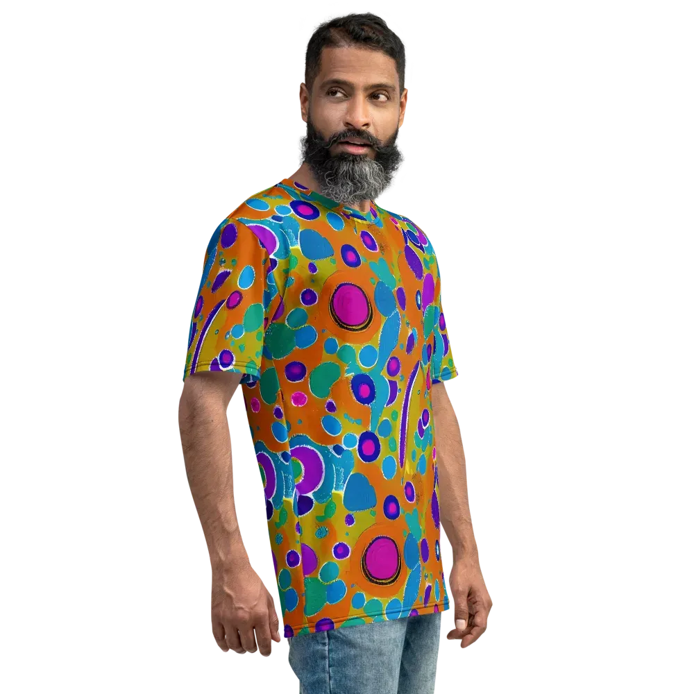 Chromatic Splash on Men's Crew Neck T-Shirt — Right