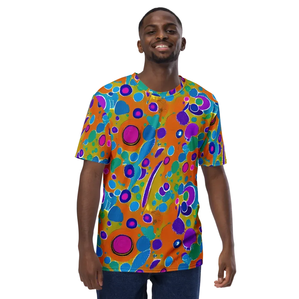 Chromatic Splash on Men's Crew Neck T-Shirt — Front