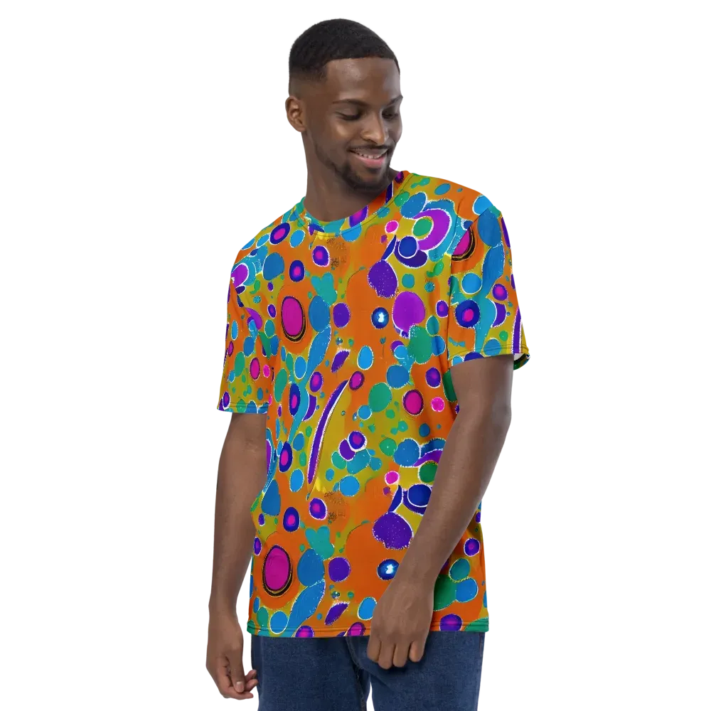 Chromatic Splash on Men's Crew Neck T-Shirt — Left