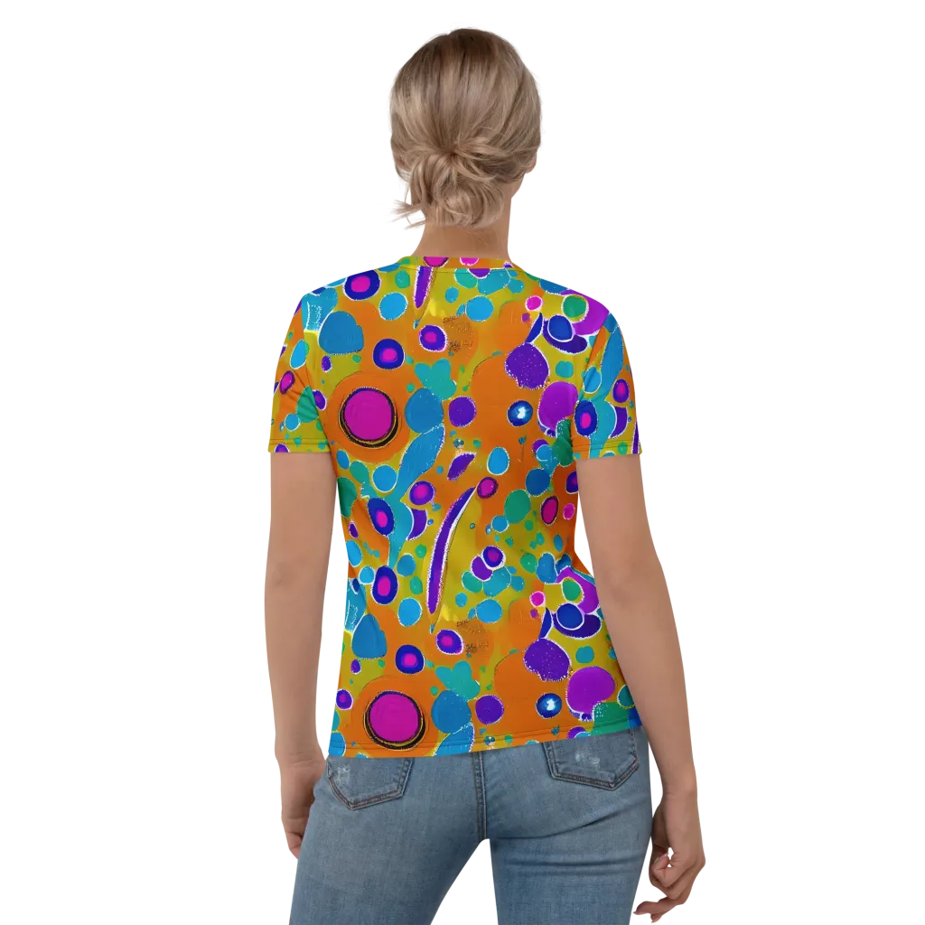 Chromatic Splash on Women's Crew Neck T-Shirt — Back