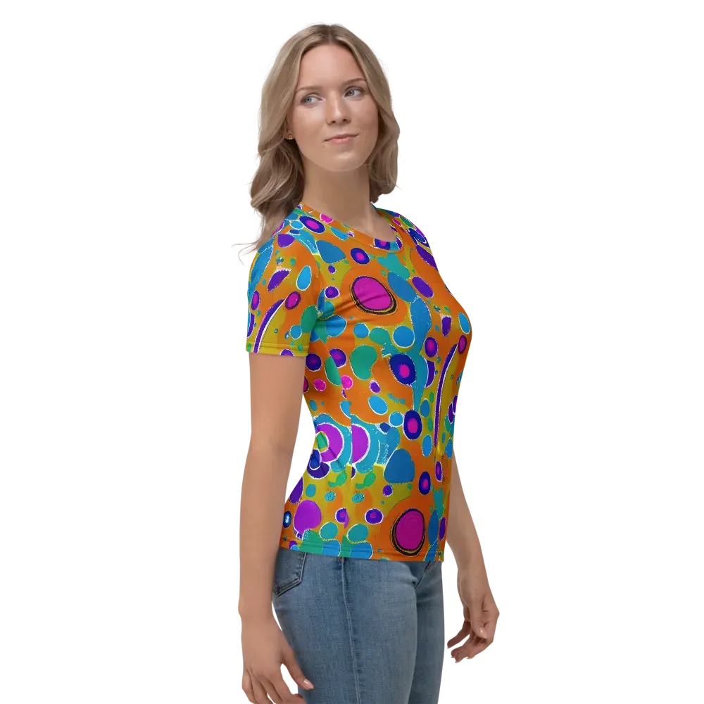 Chromatic Splash on Women's Crew Neck T-Shirt — Right