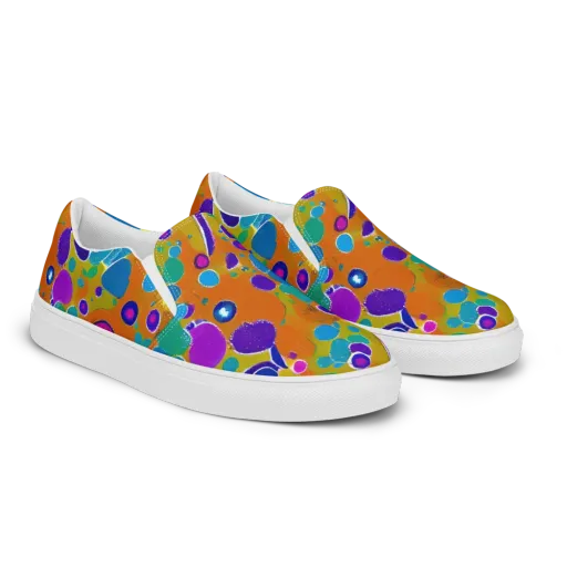 Chromatic Splash on a Men's Slip-On Canvas Shoes