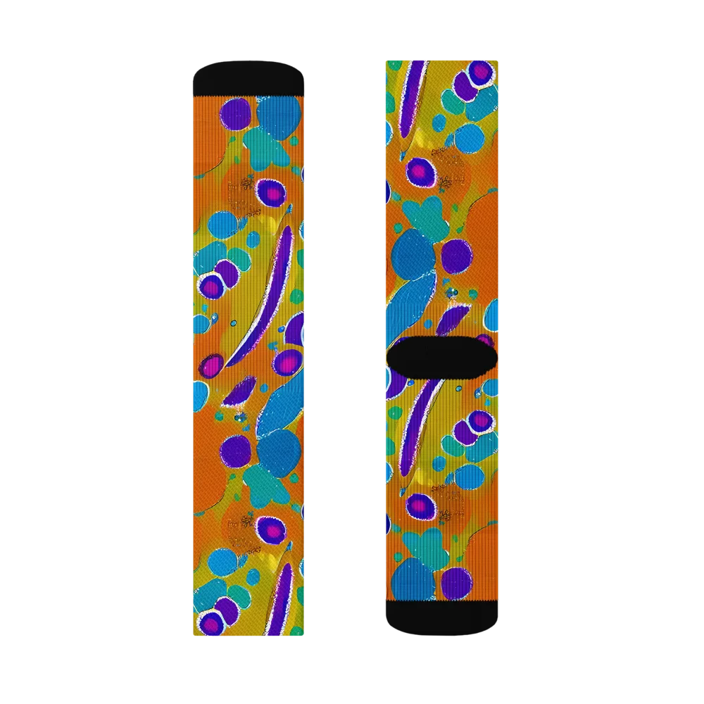 Chromatic Splash on Socks — Right Sock
