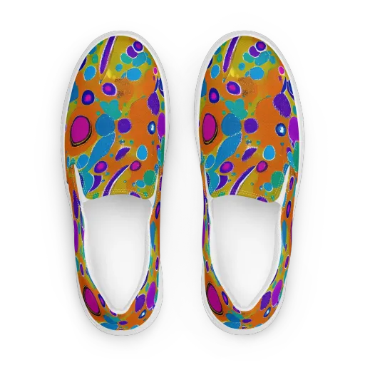 Chromatic Splash on a Women's Slip-On Canvas Shoes