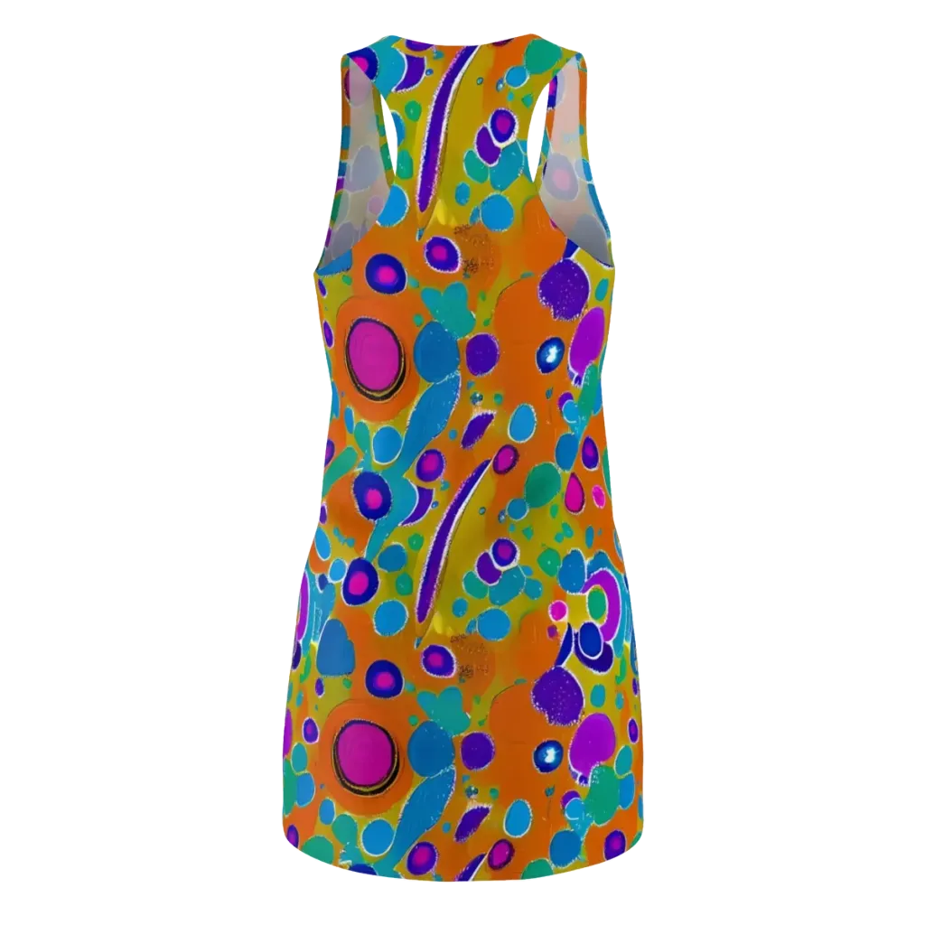 Chromatic Splash on Racerback Dress — Back