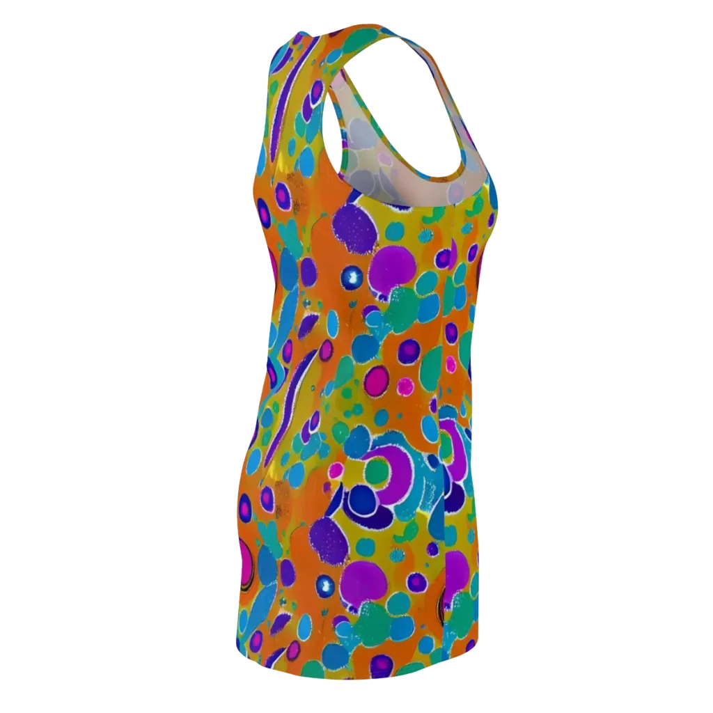 Chromatic Splash on Racerback Dress — Back Side