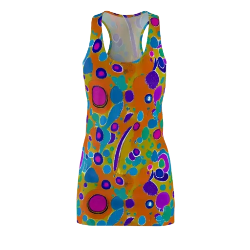 Chromatic Splash on a Racerback Dress