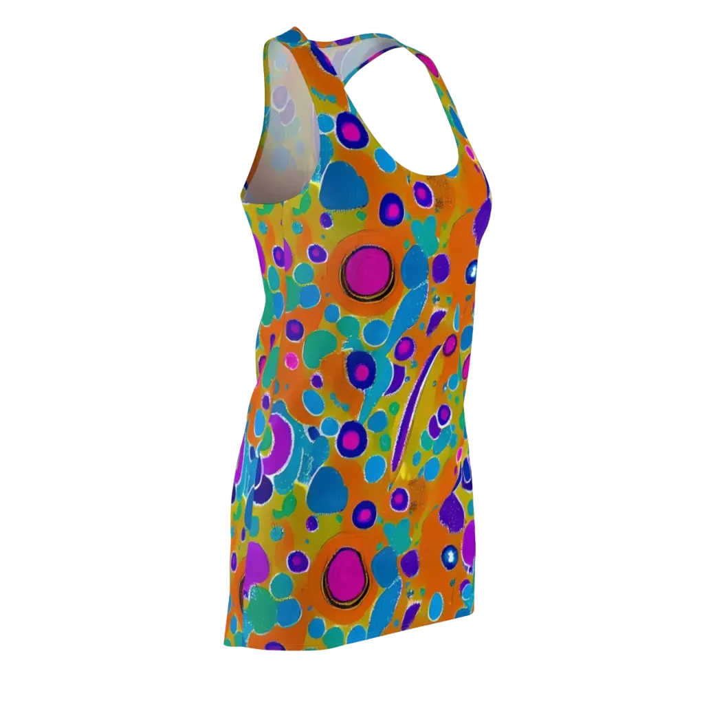 Chromatic Splash on Racerback Dress — Front Side