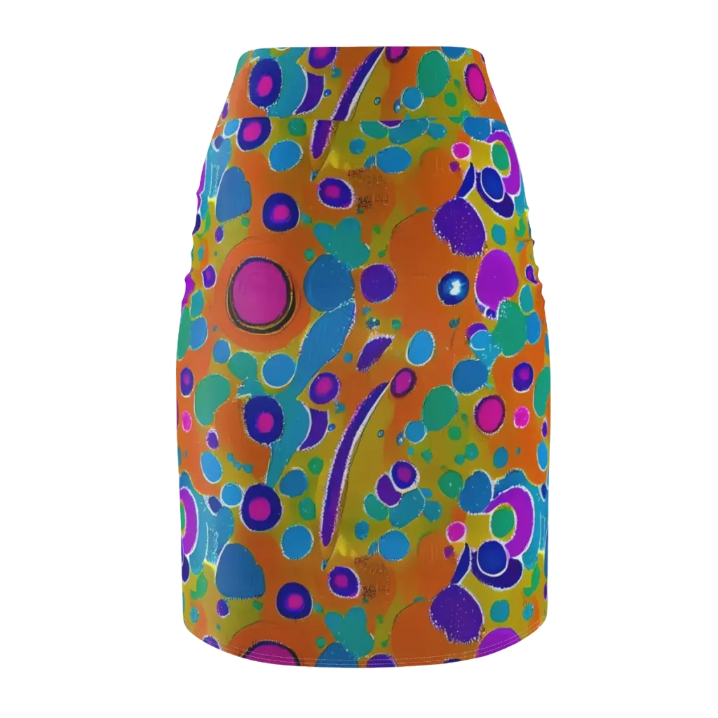 Chromatic Splash on Pencil Skirt — Back