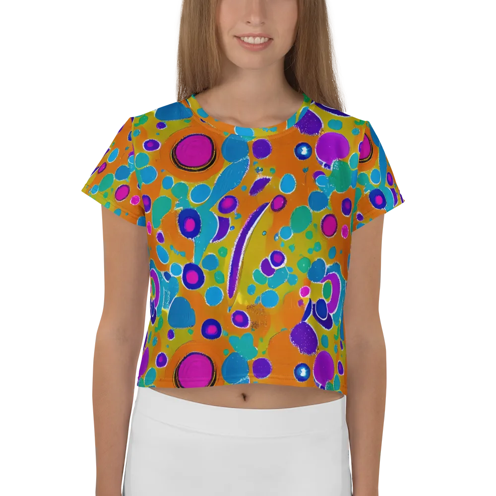 Chromatic Splash on Crop Tee — Front