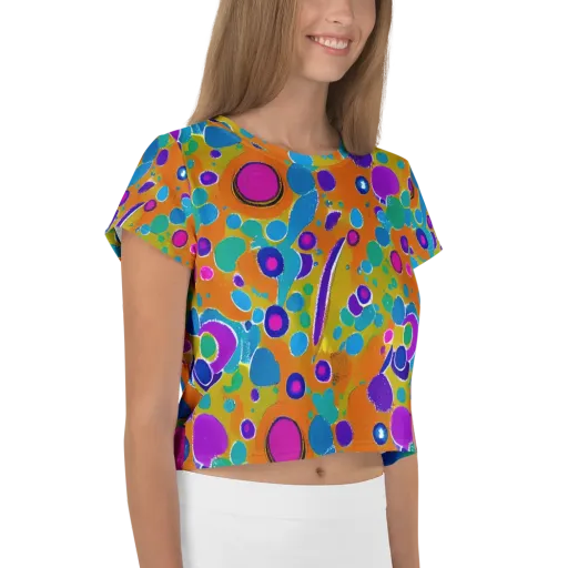Chromatic Splash on a Crop Tee
