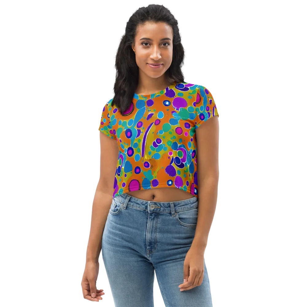 Chromatic Splash on Crop Tee — Front