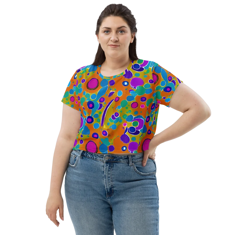 Chromatic Splash on Crop Tee — Front