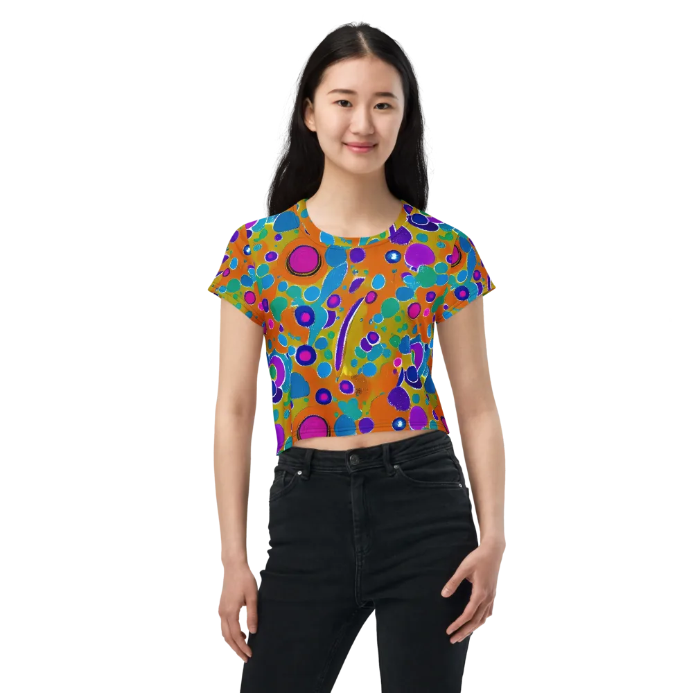 Chromatic Splash on Crop Tee — Front