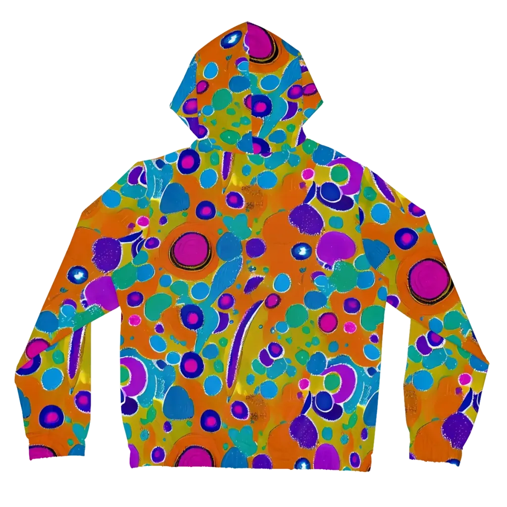 Chromatic Splash on Women's Full-Zip Hoodie — Back