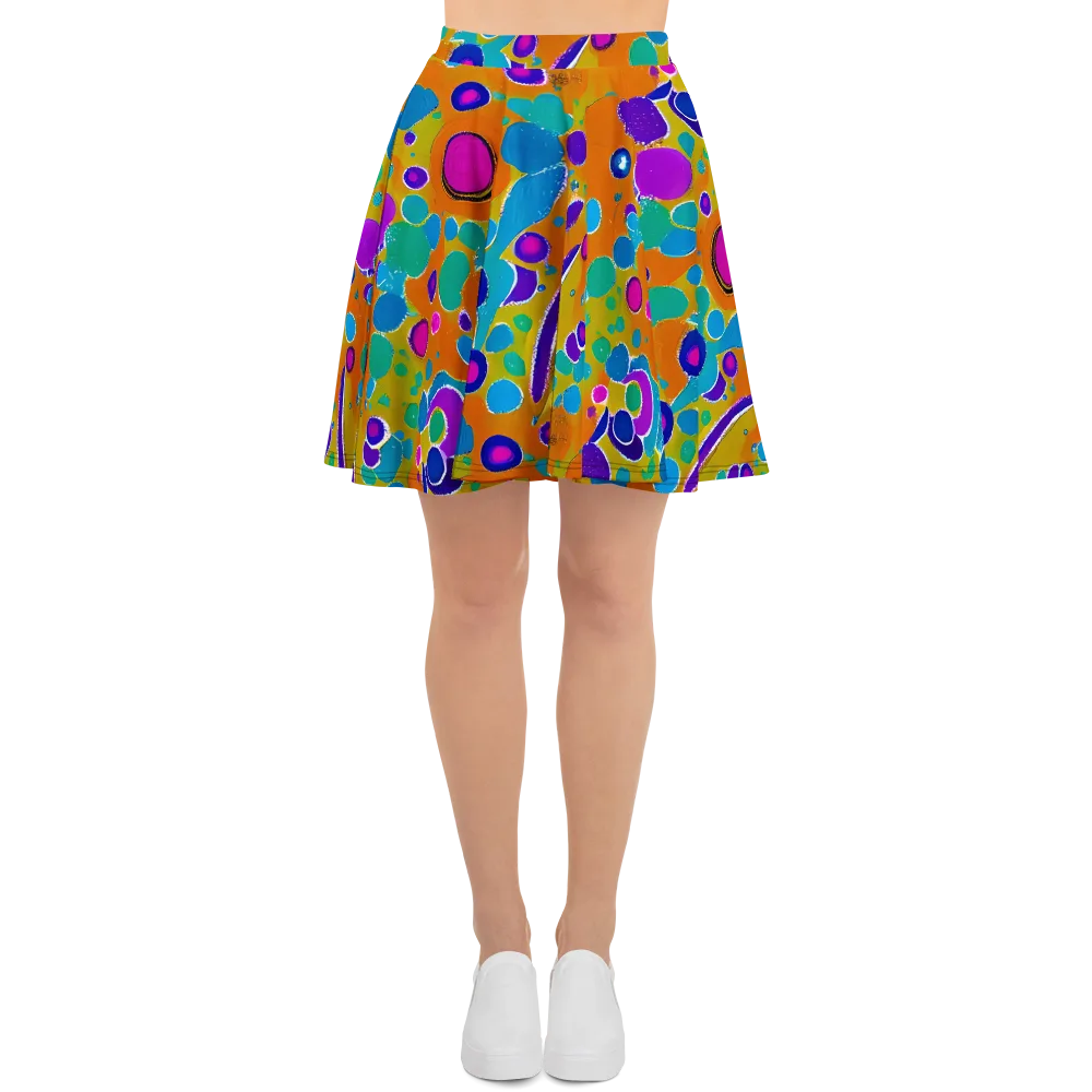Chromatic Splash on Skater Skirt — Front