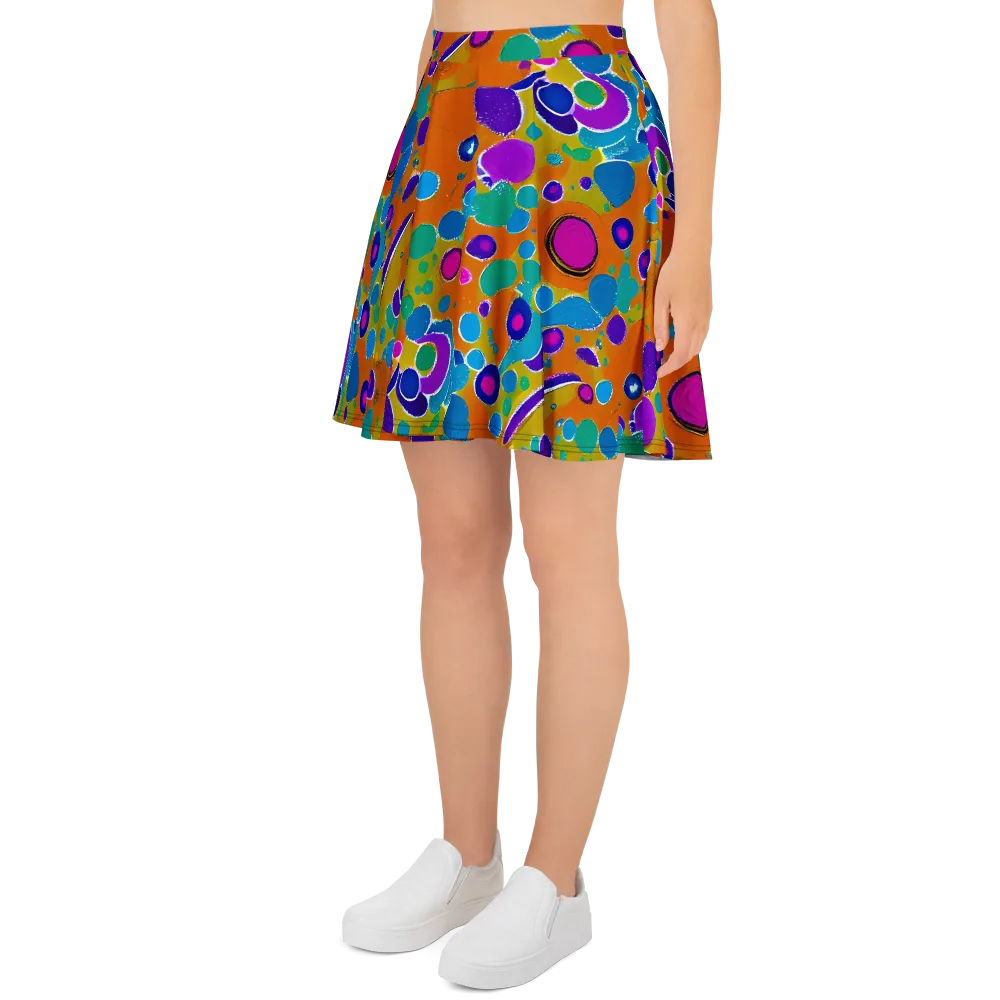 Chromatic Splash on Skater Skirt — Left