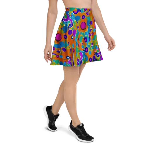 Chromatic Splash on a Skater Skirt