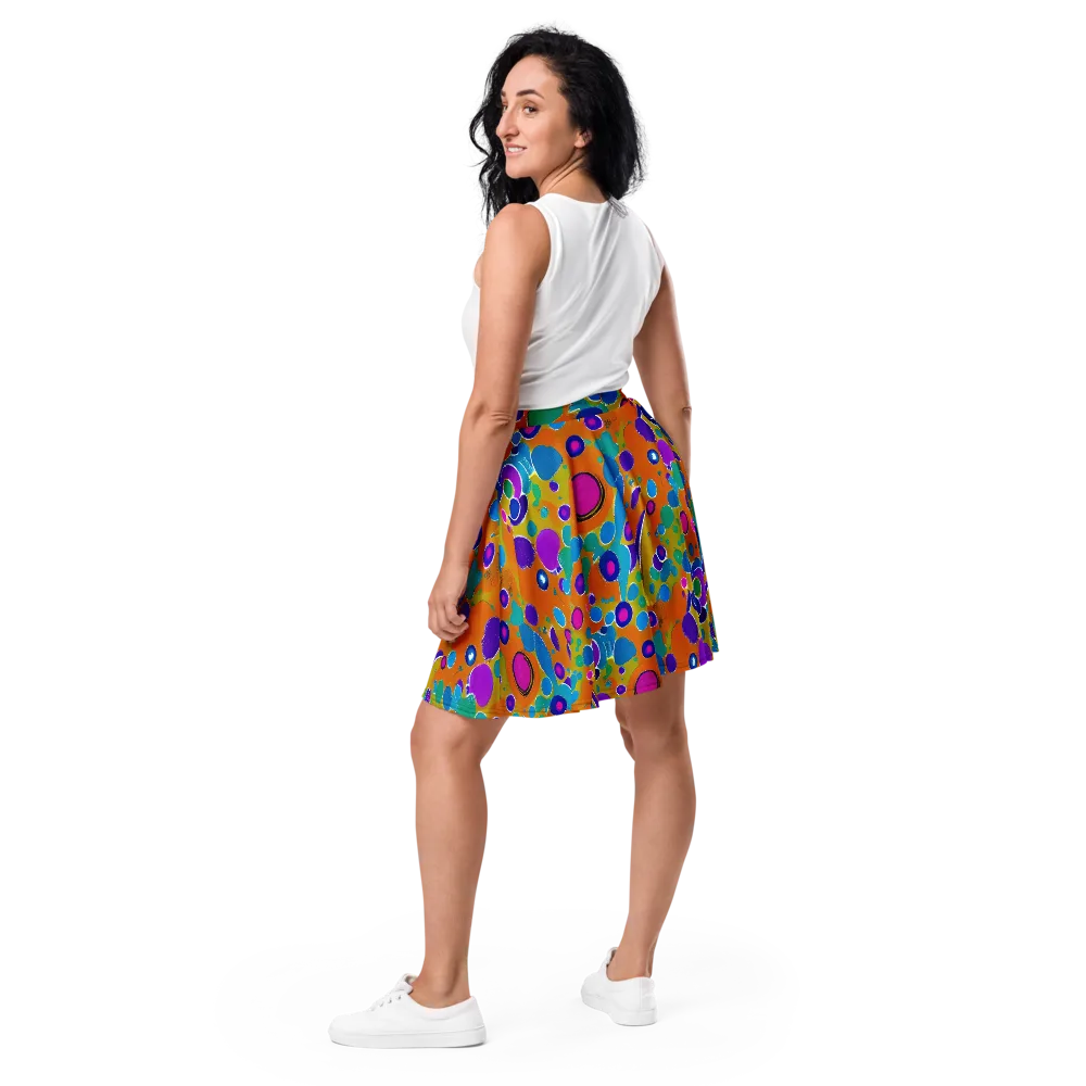 Chromatic Splash on Skater Skirt — Back