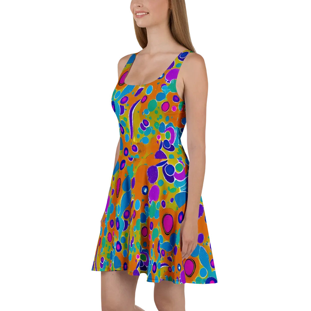 Chromatic Splash on Skater Dress — Left