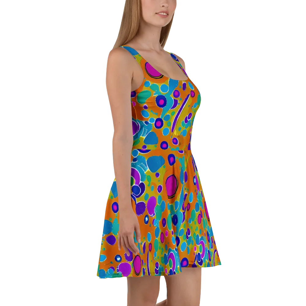 Chromatic Splash on Skater Dress — Right